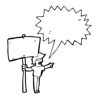 bağıran adam afiş ile