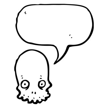 kafatası ile konuşma balonu