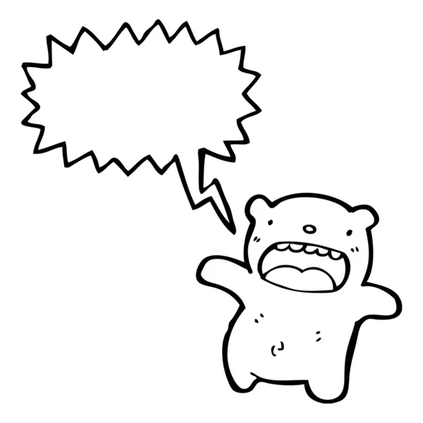 Funny little teddy bear — Stock Vector