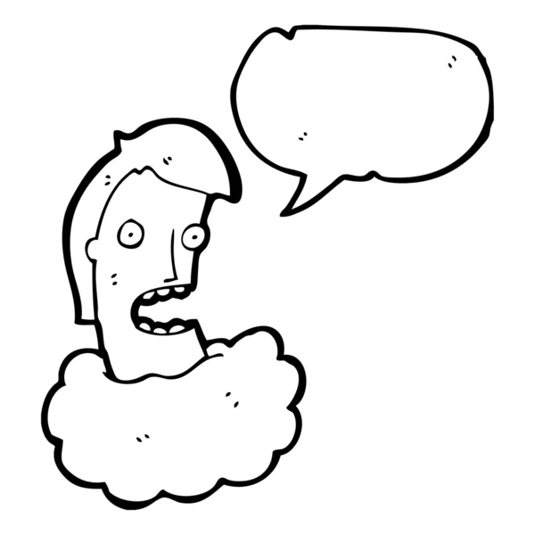 Man in cloud talking — Stock Vector