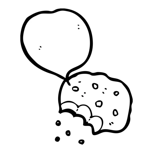 Biscuit parlant avec morsure — Image vectorielle