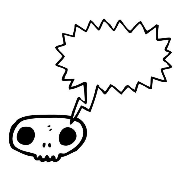 Praten skull teken — Stockvector
