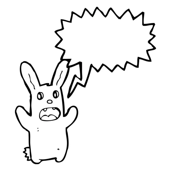 Funny zombie bunny — Stock Vector