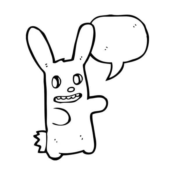 Drôle zombie lapin — Image vectorielle