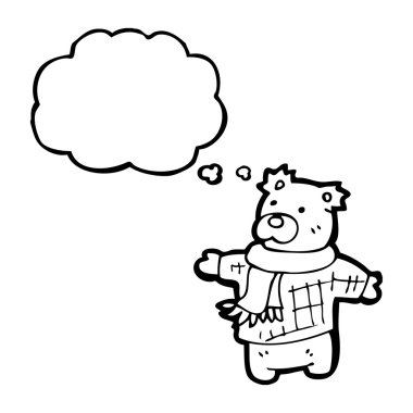 sevimli ayıcık jumper ve eşarp