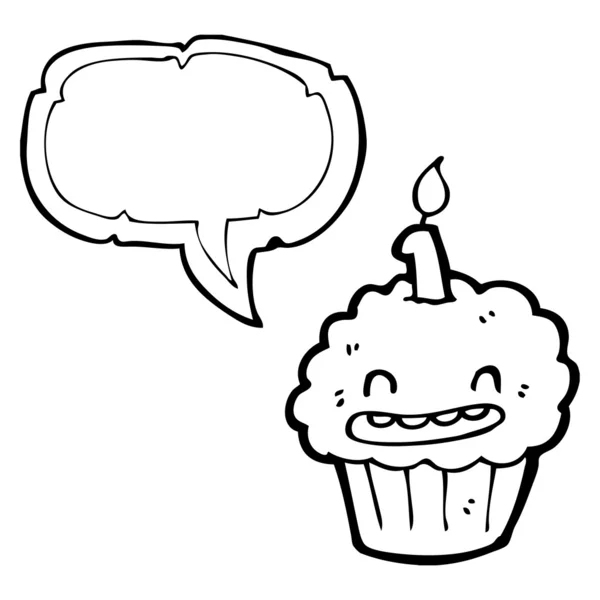 Cupcake ridente — Vettoriale Stock