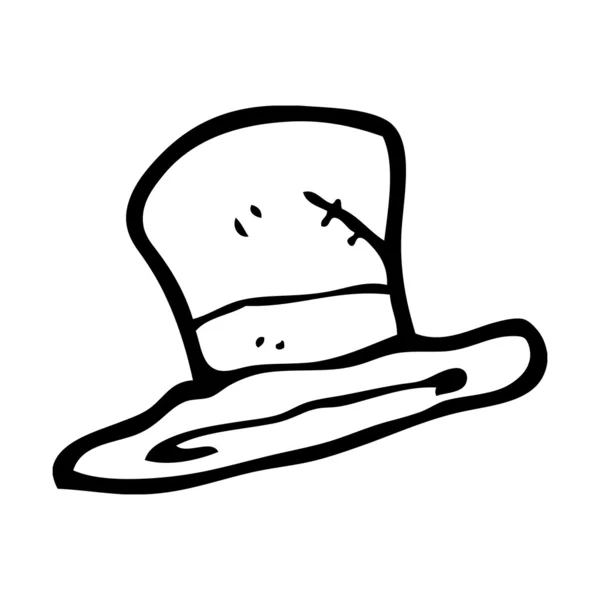 Vieux chapeau haut — Image vectorielle
