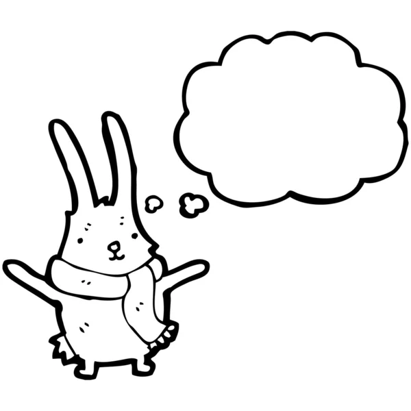 Lapin en écharpe — Image vectorielle