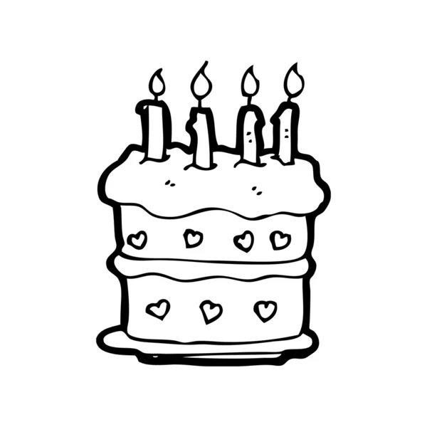 Birthday cake — Stock Vector