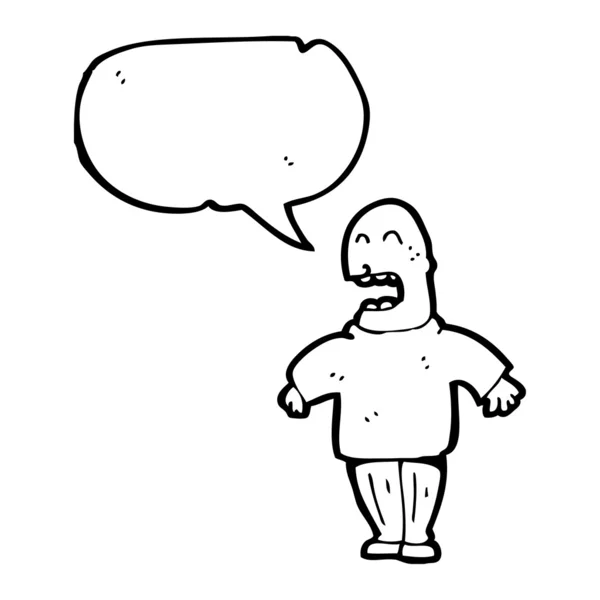 Parler chauve homme — Image vectorielle