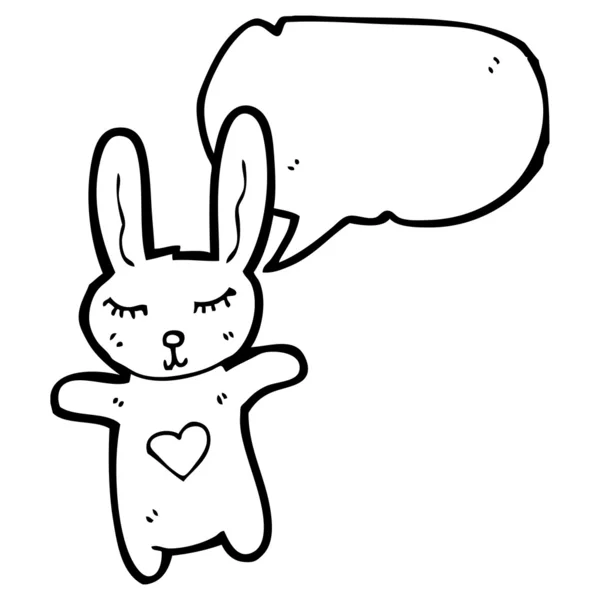 Coniglio con cuore d'amore — Vettoriale Stock