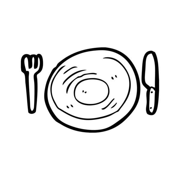 Empty dinner plate — Stock Vector