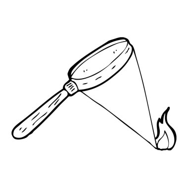 Büyüteç başlayan yangın