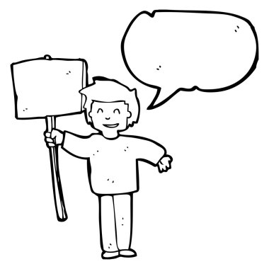 adam boş işareti ile