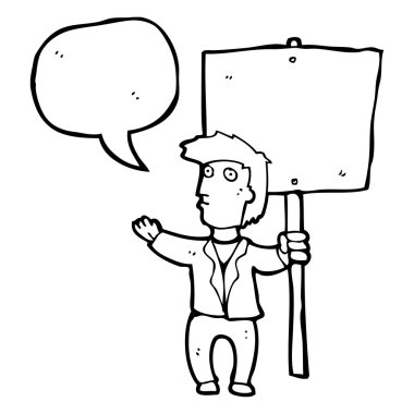 siyasi protesto adam