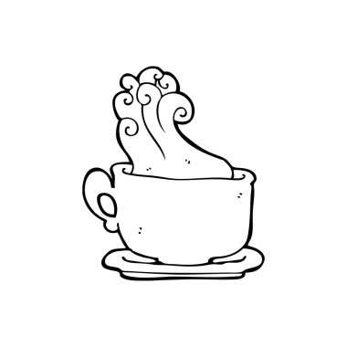 dumanı tüten kahve fincan sıcak