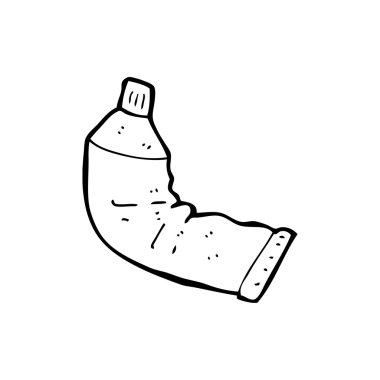 sıkılmış diş macunu tüpü