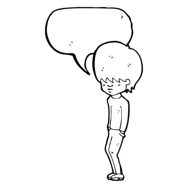 genç kızla konuşma balonu