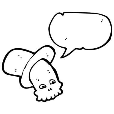 Spooky kafatası içinde üst şapka