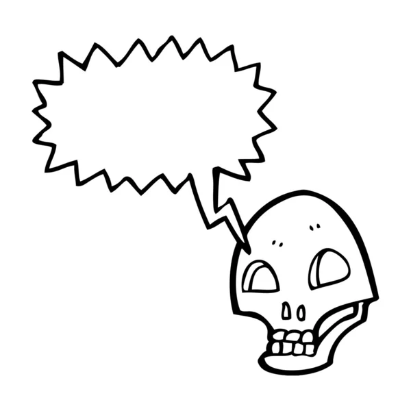 Crâne de style graffiti effrayant — Image vectorielle