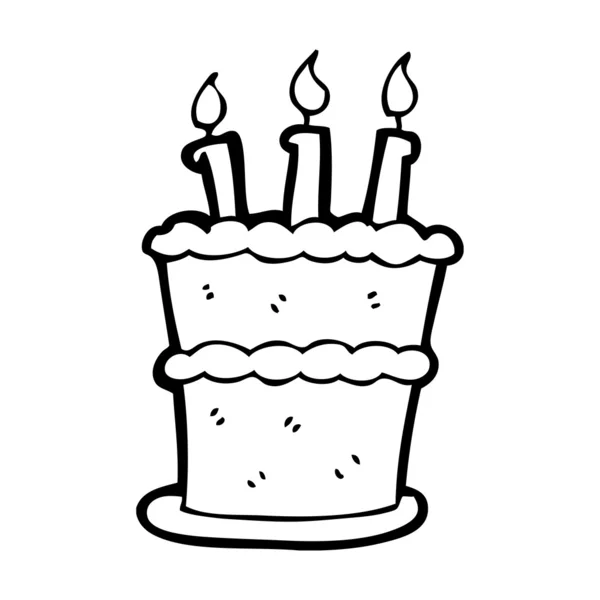 Birthday cake with candles — Stock Vector