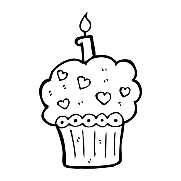 Cupcake με κερί — Διανυσματικό Αρχείο