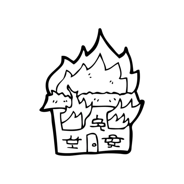 Burning building — Stock Vector