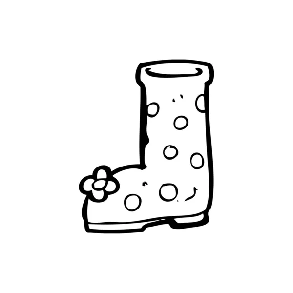 Girly wellington boot — Stockvector