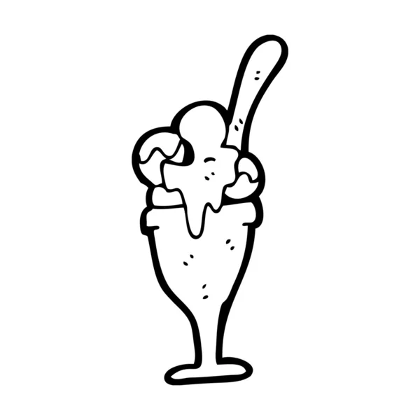 Crème glacée sundae — Image vectorielle