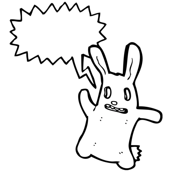 Excité zombunny effrayant — Image vectorielle