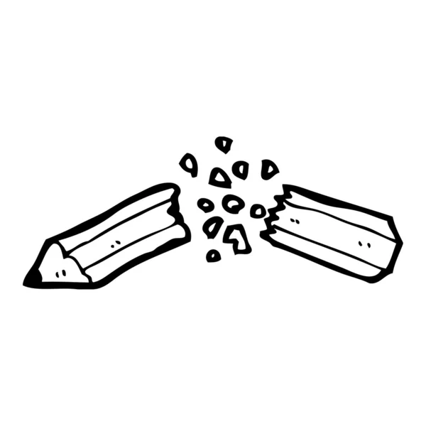 Broken pencil — Stock Vector