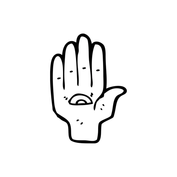 Espeluznante símbolo de mano — Vector de stock