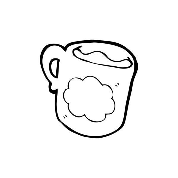 Cloud pattern mug of coffee — Stock Vector