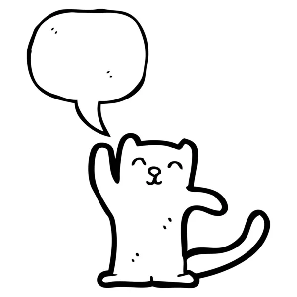 手を振っている猫 — ストックベクタ