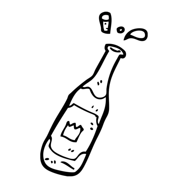 Bir şişe şarap. — Stok Vektör