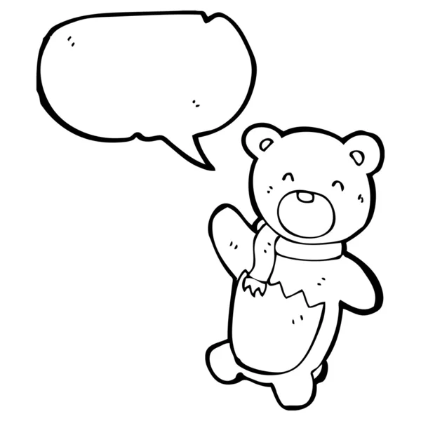 Söt isbjörn teddy — Stock vektor