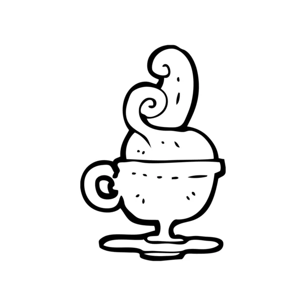 Vapeur tasse chaude de café — Image vectorielle