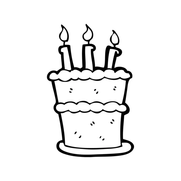 心で誕生日ケーキ — ストックベクタ