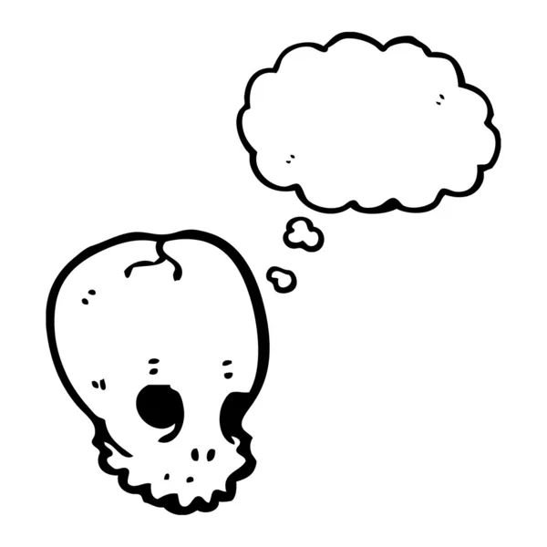 不気味な頭蓋骨 — ストックベクタ