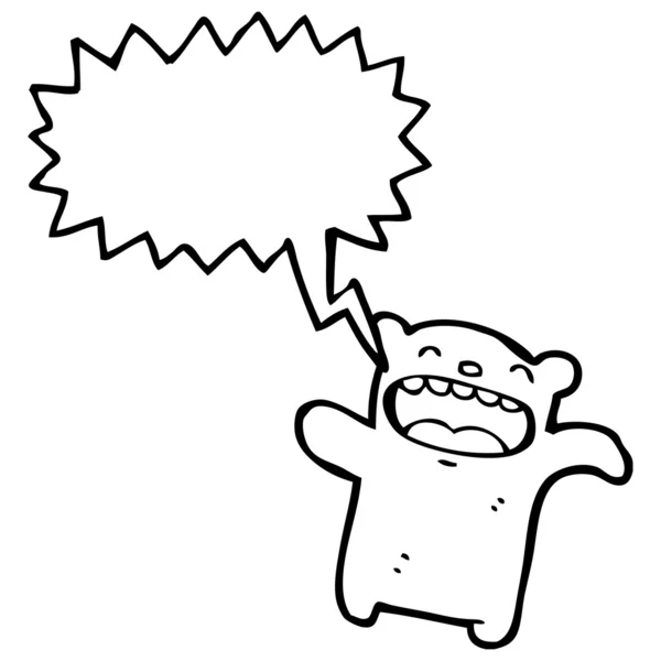 Schreiender Teddybär — Stockvektor