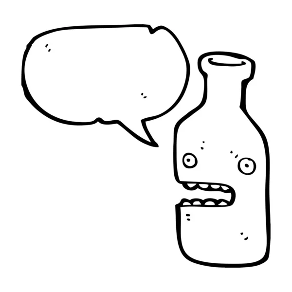 Bouteille de vin parlant — Image vectorielle