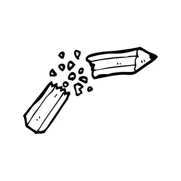 Zlomená tužka — Stockový vektor