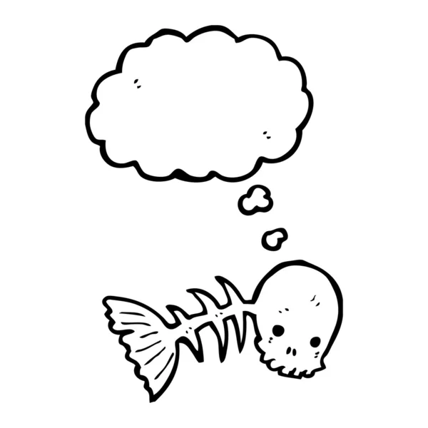 Жуткие рыбьи кости — стоковый вектор