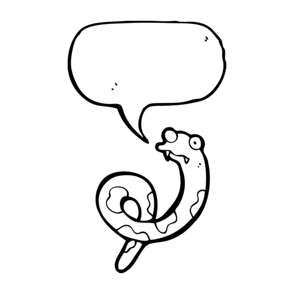 Serpente com bolha de fala —  Vetores de Stock