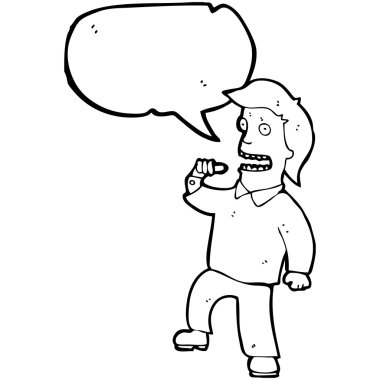 Kendine güvenen adam.