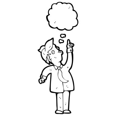 yukarı doğru işaret eden işadamı