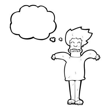 omuzlarında shrugging adam