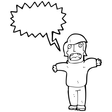 omuzlarında shrugging adam