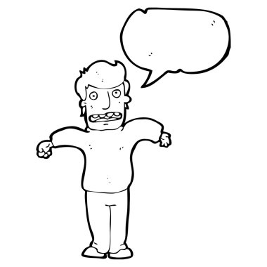 omuzlarında shrugging adam