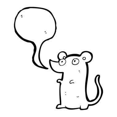 sevimli fare ile konuşma balonu